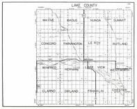 Lake County, Wayne, Badus, Nunda, Summit, Concord, Madison, Farmington, Clarno, South Dakota State Atlas 1930c